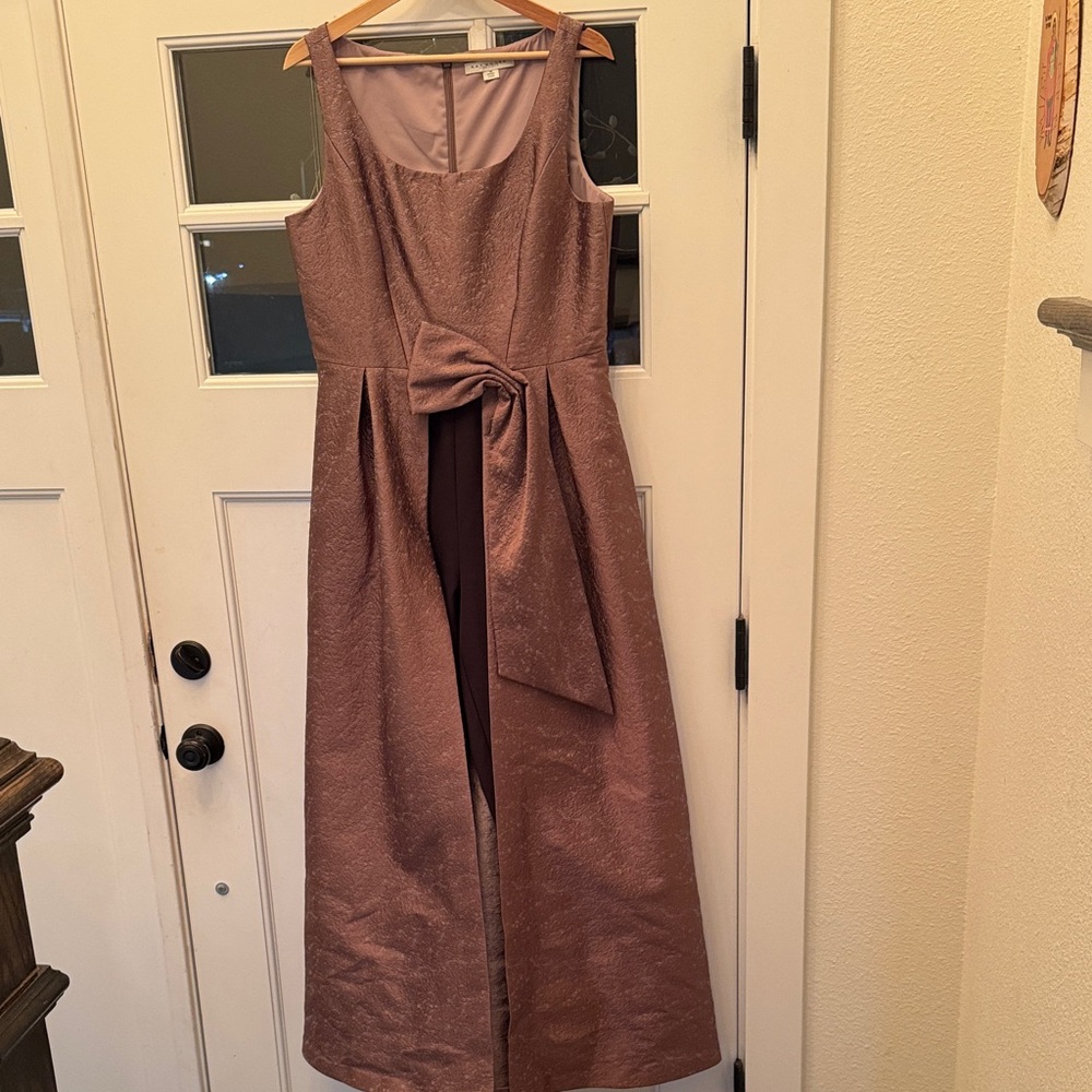 Kay Unger Jumpsuit In Wood Rose - Picture 3 of 6